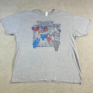 Transformers Optimus Prime Megatron T Shirt XL Gray "More Than Meets The Eye"